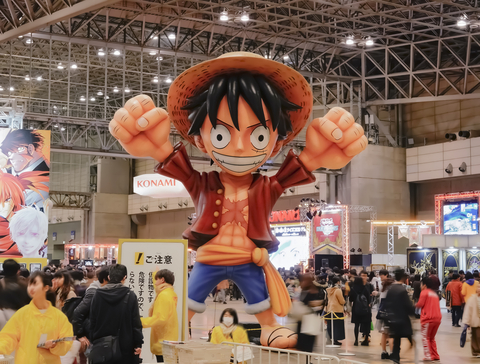 Statue de Luffy à une convention